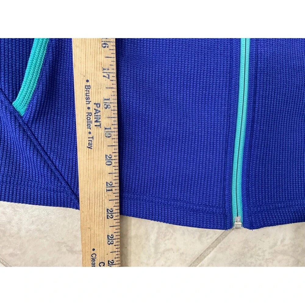 SPYDER full zip sweater jacket Core  Youth sz XL /18 Blue logo zip pull & sleeve